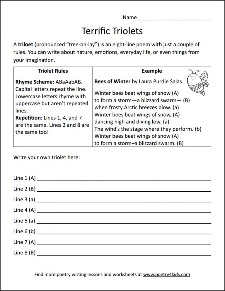 How to Write a Triolet Kenn Nesbitt's