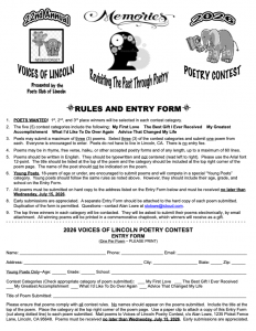 Voices of Lincoln Entry Form 2026